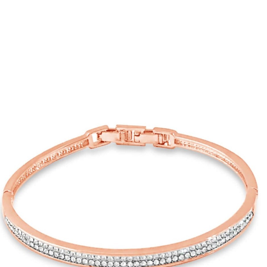 Absolute Absolute Rose Gold Sparkly Bangle Clearance