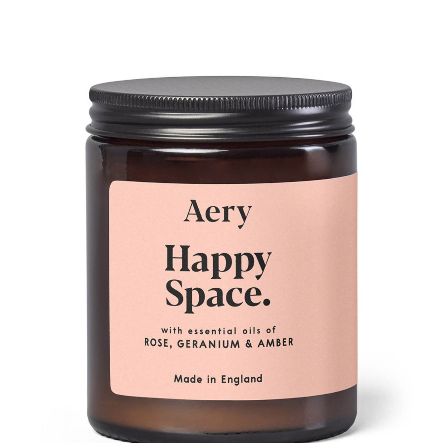 Aery Aery Happy Space Scented Jar Candle - Rose Geranium & Amber Hot