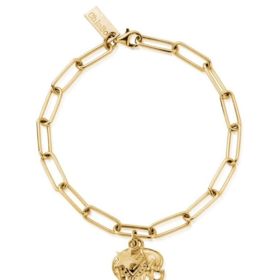 ChloBo Chlobo Link Chain Strength & Luck Bracelet - Gold Hot