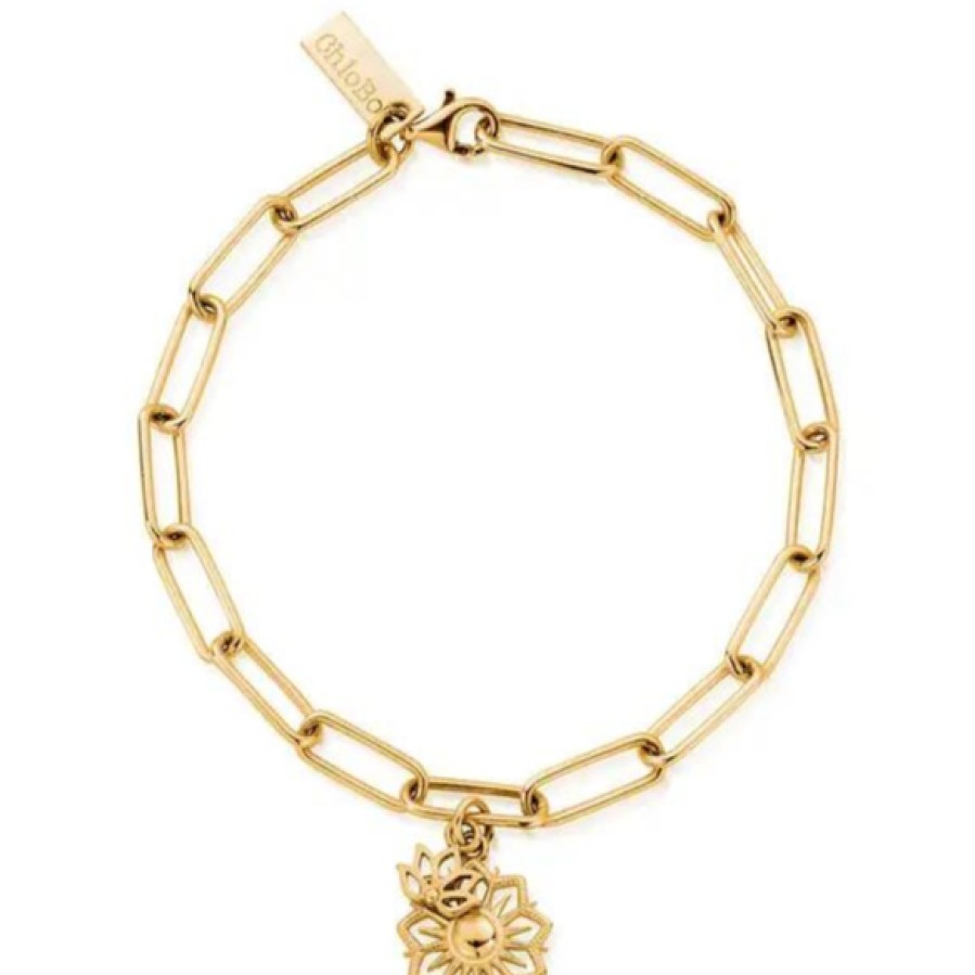 ChloBo Chlobo Link Chain Balance And Harmony Bracelet - Gold Clearance