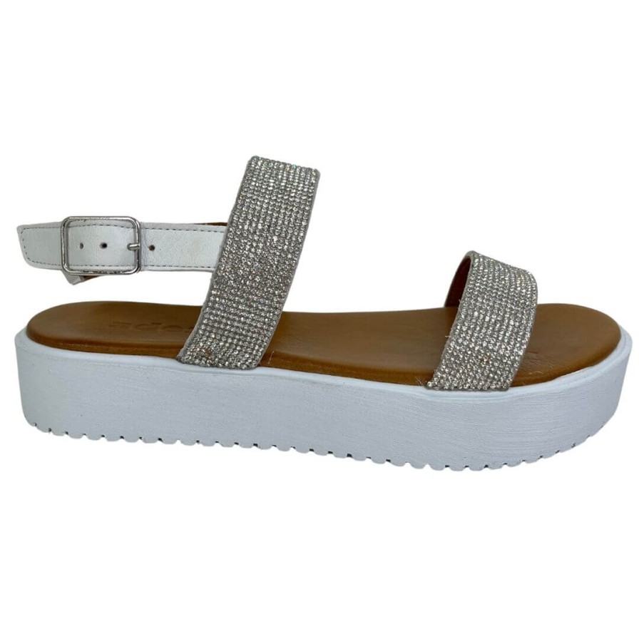 Adesso Adesso Zara Diamante Sandal - Silver Clearance