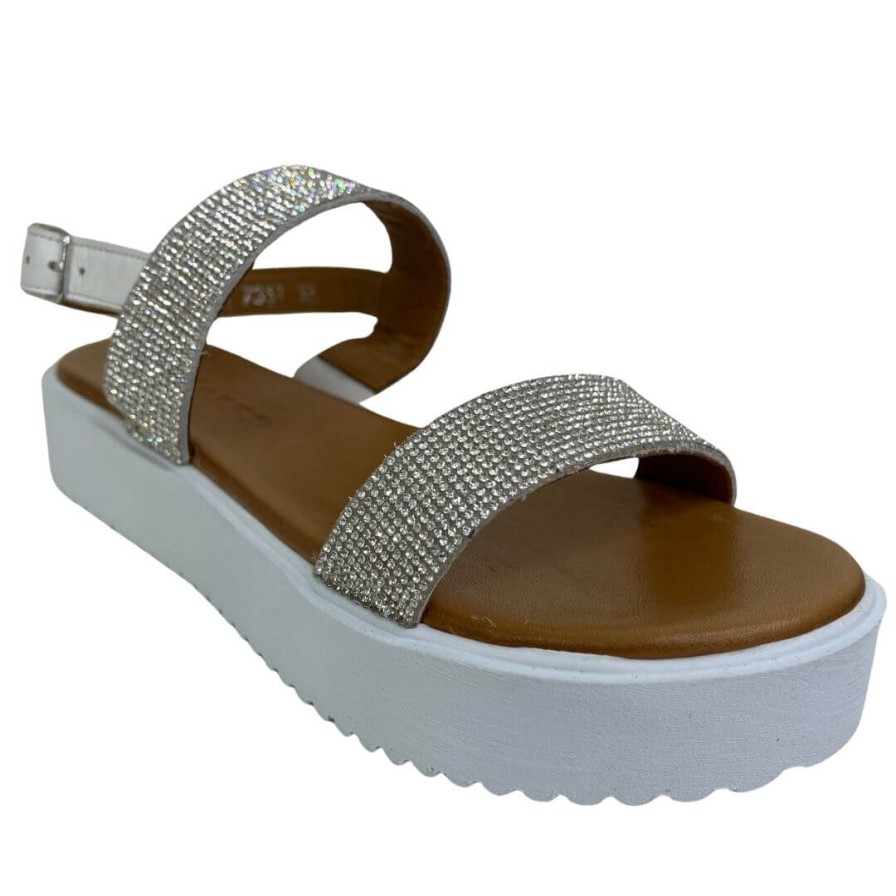 Adesso Adesso Zara Diamante Sandal - Silver Clearance