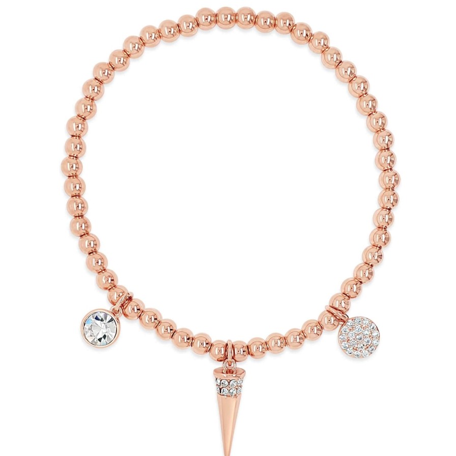 Absolute Absolute Rose Gold Spike Bead Bracelet Best