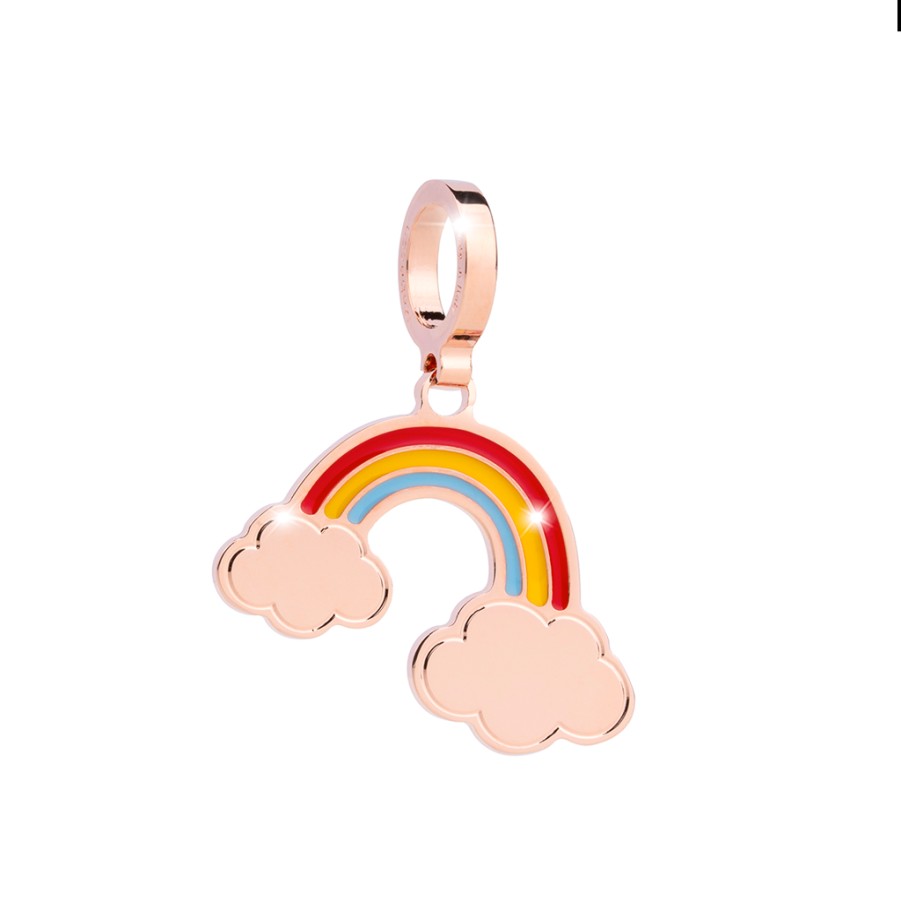 Rebecca My World Rebecca My World Rose Gold Rainbow Charm New