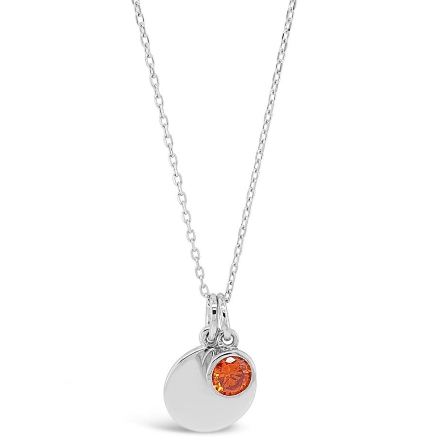 Absolute Absolute Sterling Silver Birthstone Necklace - January Clearance