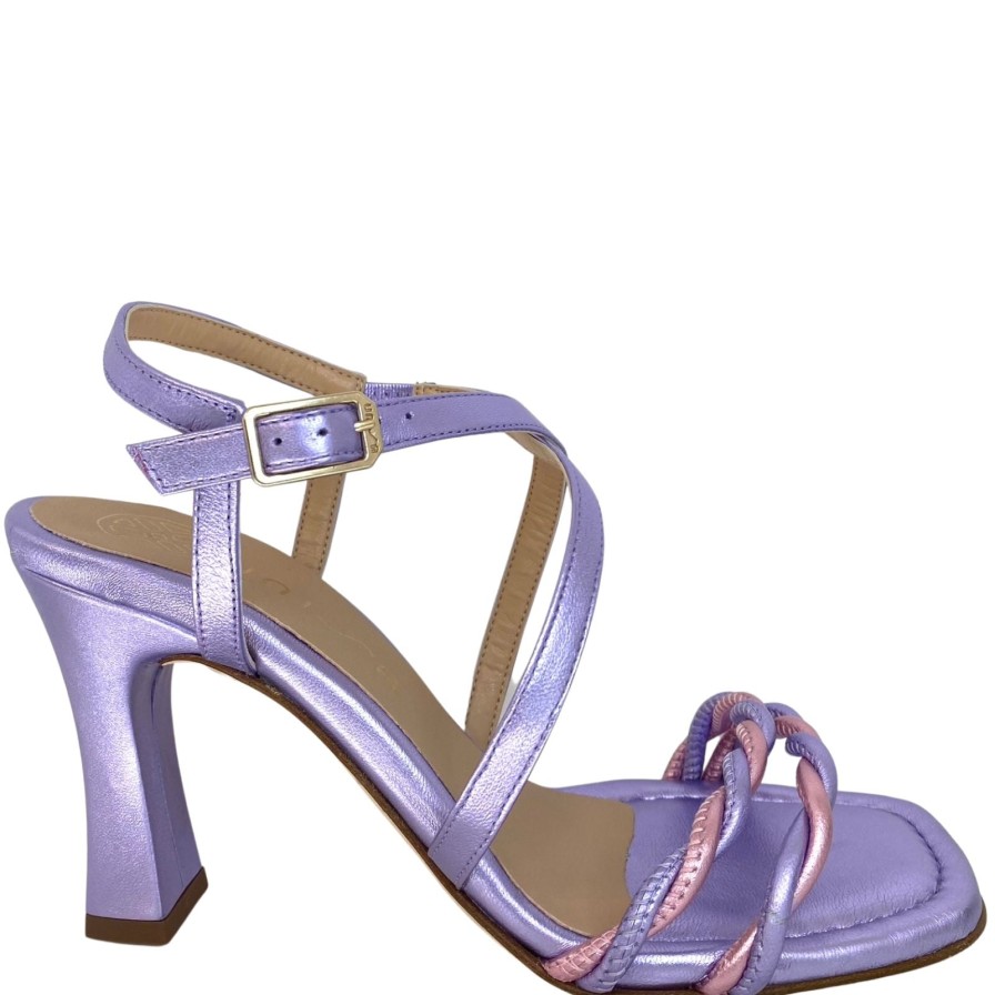 Unisa Unisa Sabino Lilac Leather Strappy Sandals Hot