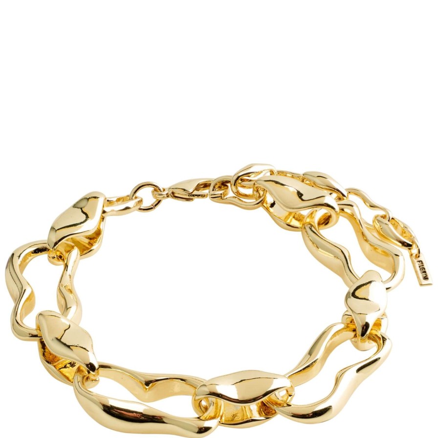 Pilgrim Pilgrim Wave Gold Chunky Link Bracelet Wholesale