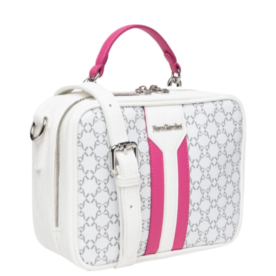 Nero Giardini Nerogiardini White Patterned Camera Bag Hot