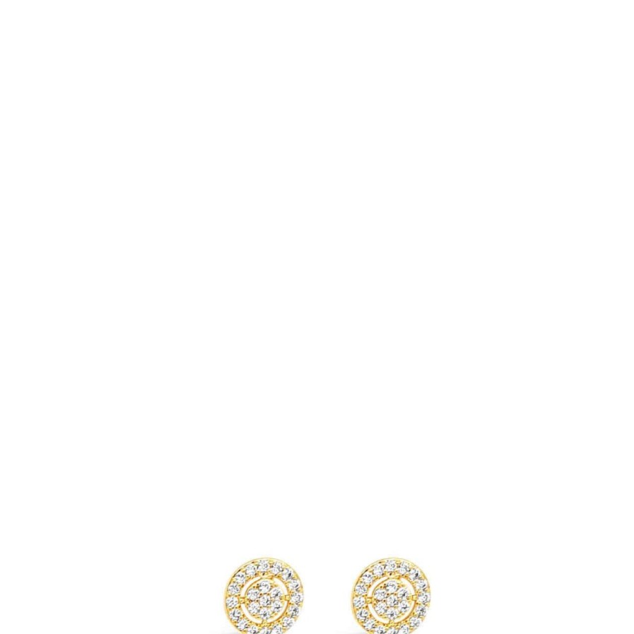 Absolute Absolute Gold Small Halo Stud Earrings Hot