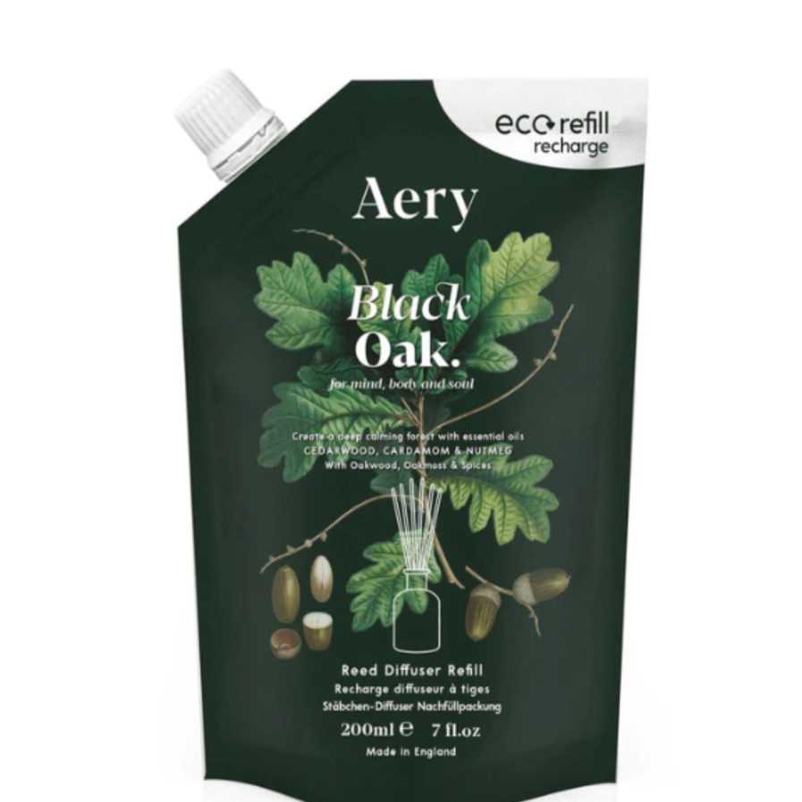 Aery Aery Black Oak Reed Diffuser Refill- Cedarwood Cardamom And Nutmeg Hot