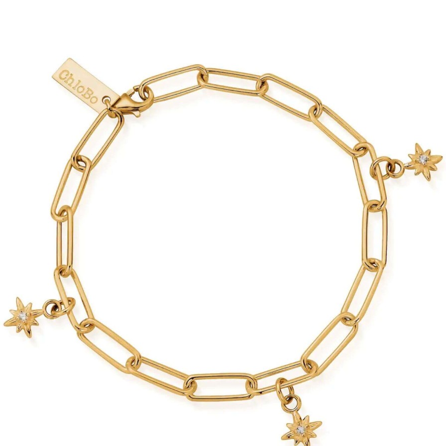 ChloBo Chlobo Link Chain Divine Journey Bracelet - Gold New