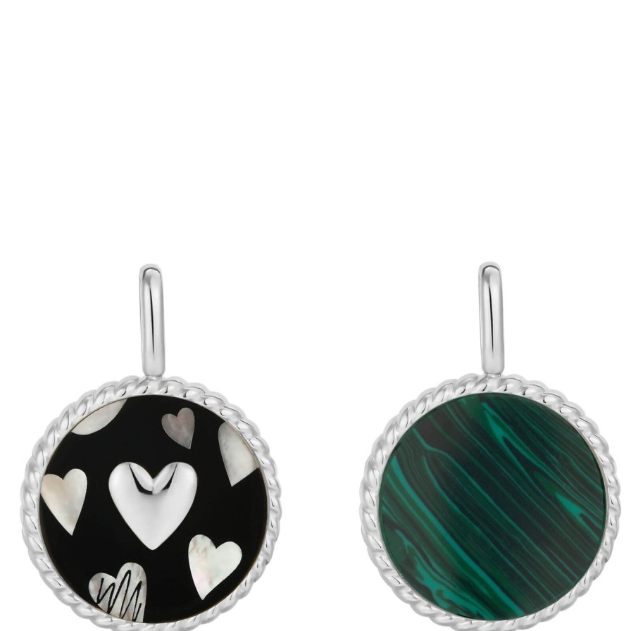 Ania Haie Pop Charm Ania Haie Pop Charms Silver Heart Black Enamel Charm New