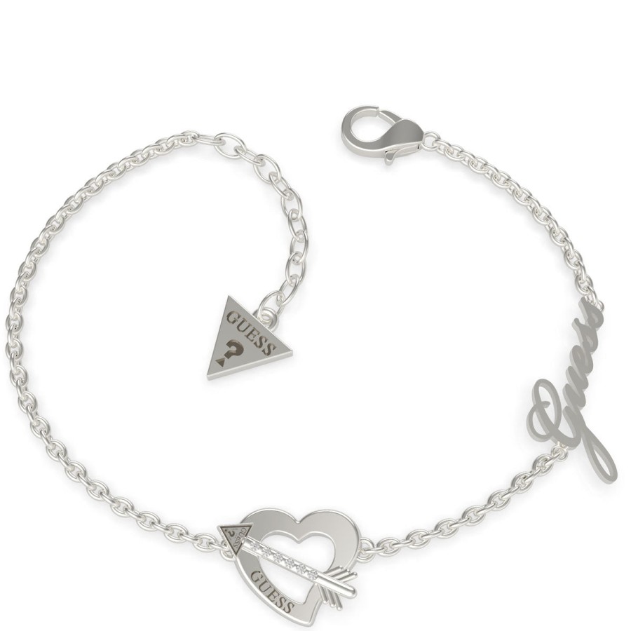 Guess Guess Across My Heart Silver Bracelet Online