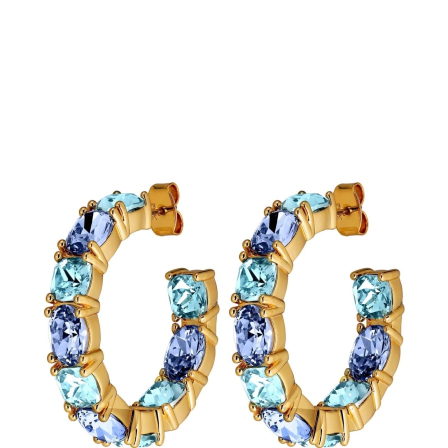 Dyrberg Kern Dyrberg Kern Gretia Gold Earrings - Aqua Blue Clearance