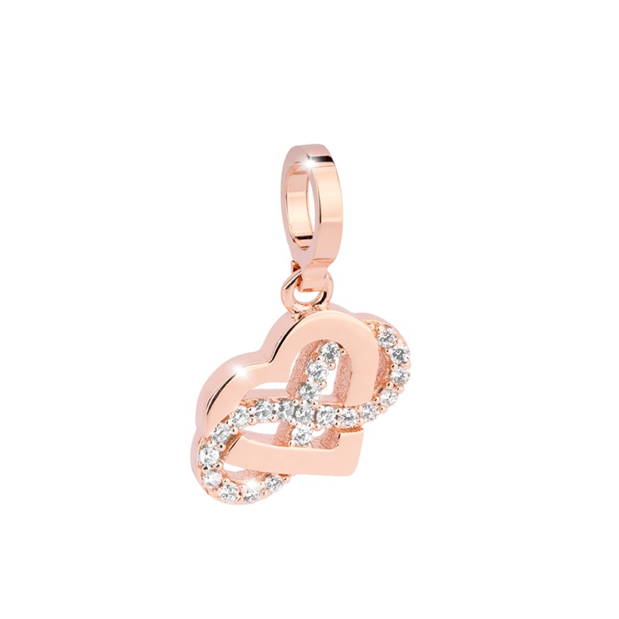 Rebecca My World Rebecca My World Rose Gold Infinity Heart Charm Wholesale