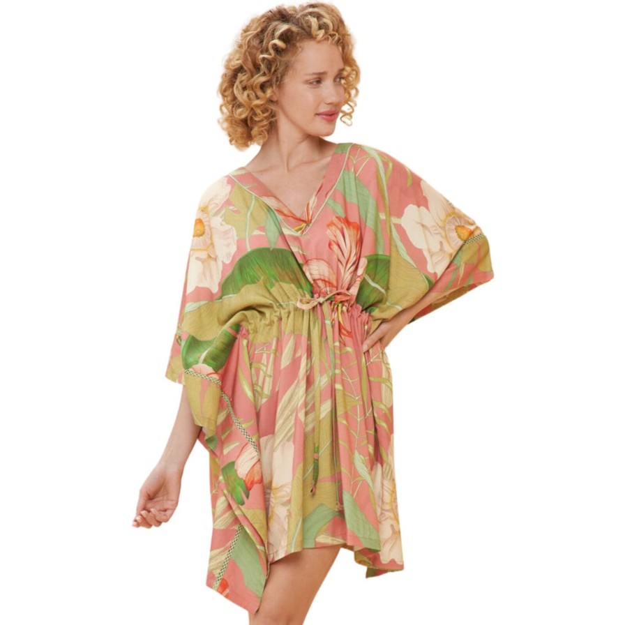 Powder Powder Beach Cover Up - Delicate Tropical Best