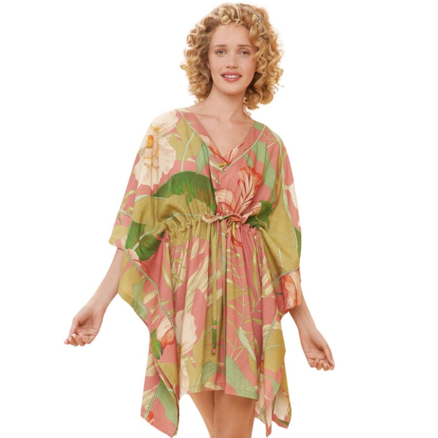 Powder Powder Beach Cover Up - Delicate Tropical Best