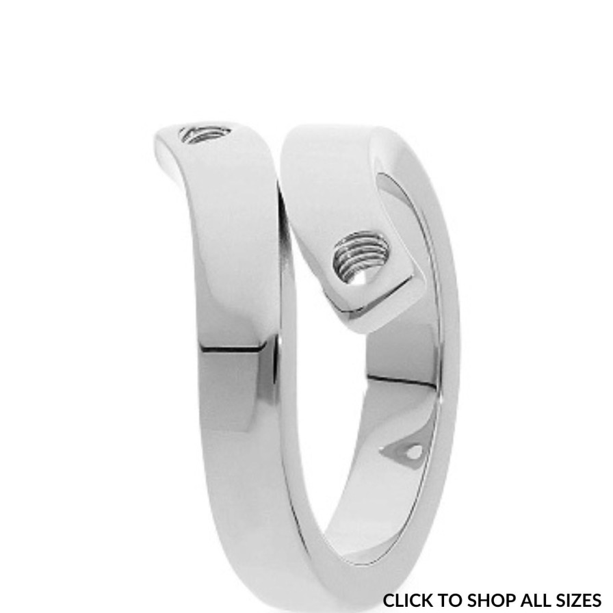 Qudo Qudo Due Ring Band - Silver Clearance