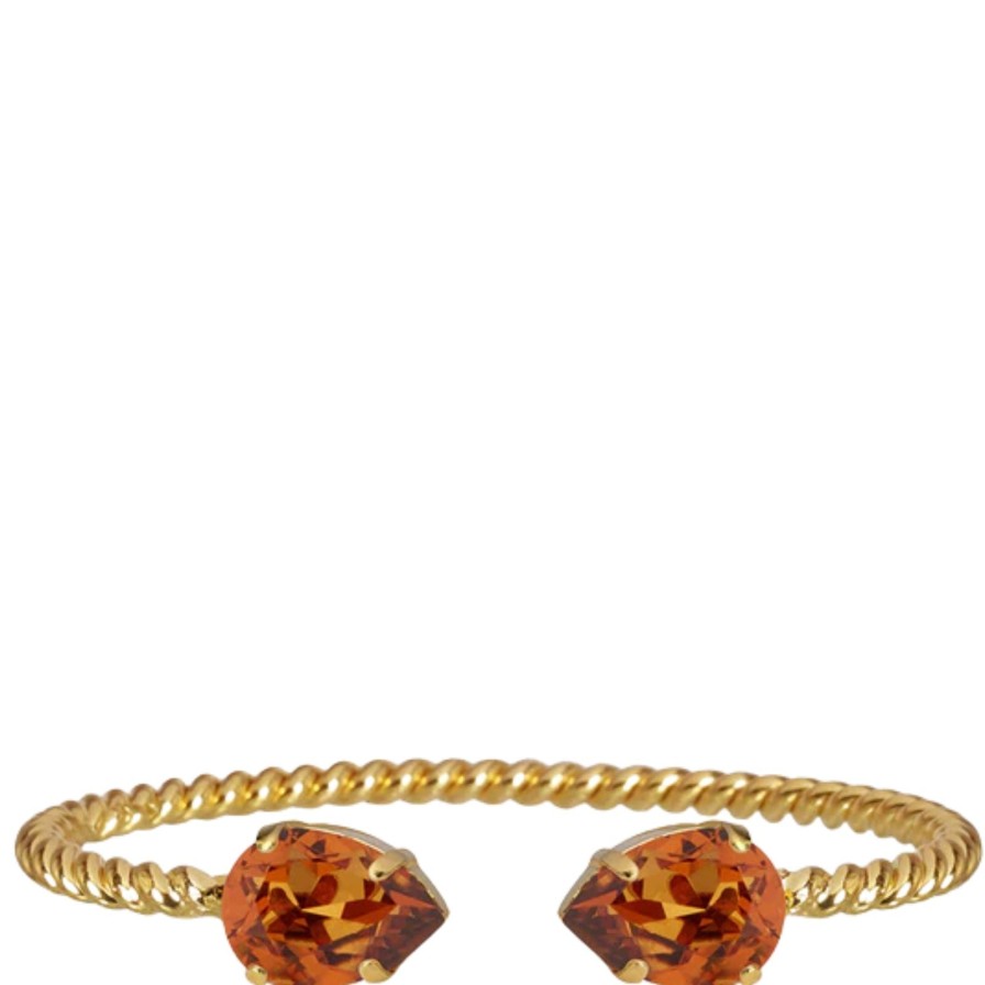 Caroline Svedbom Caroline Svedbom Gold Mini Drop Twist Bangle - Light Amber Best