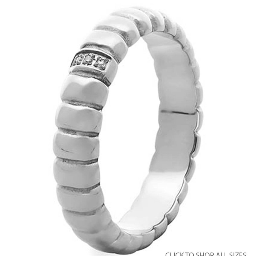 Qudo Qudo Vinovo Ring Band - Silver Wholesale