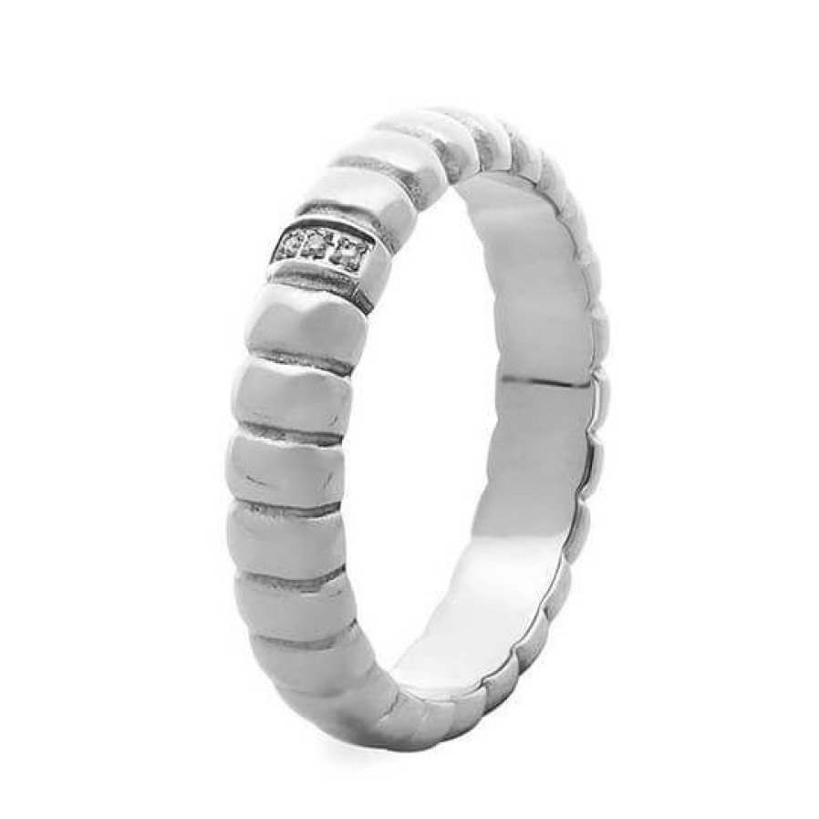 Qudo Qudo Vinovo Ring Band - Silver Wholesale