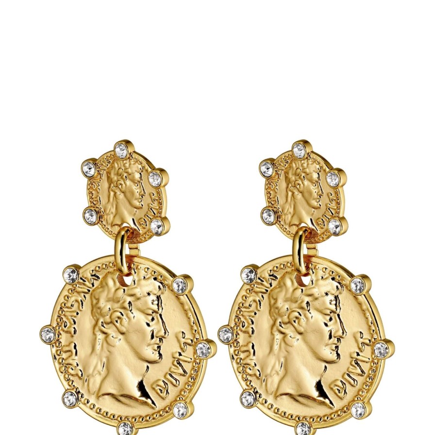 Dyrberg Kern Dyrberg Kern Monza Gold Statement Earrings Hot