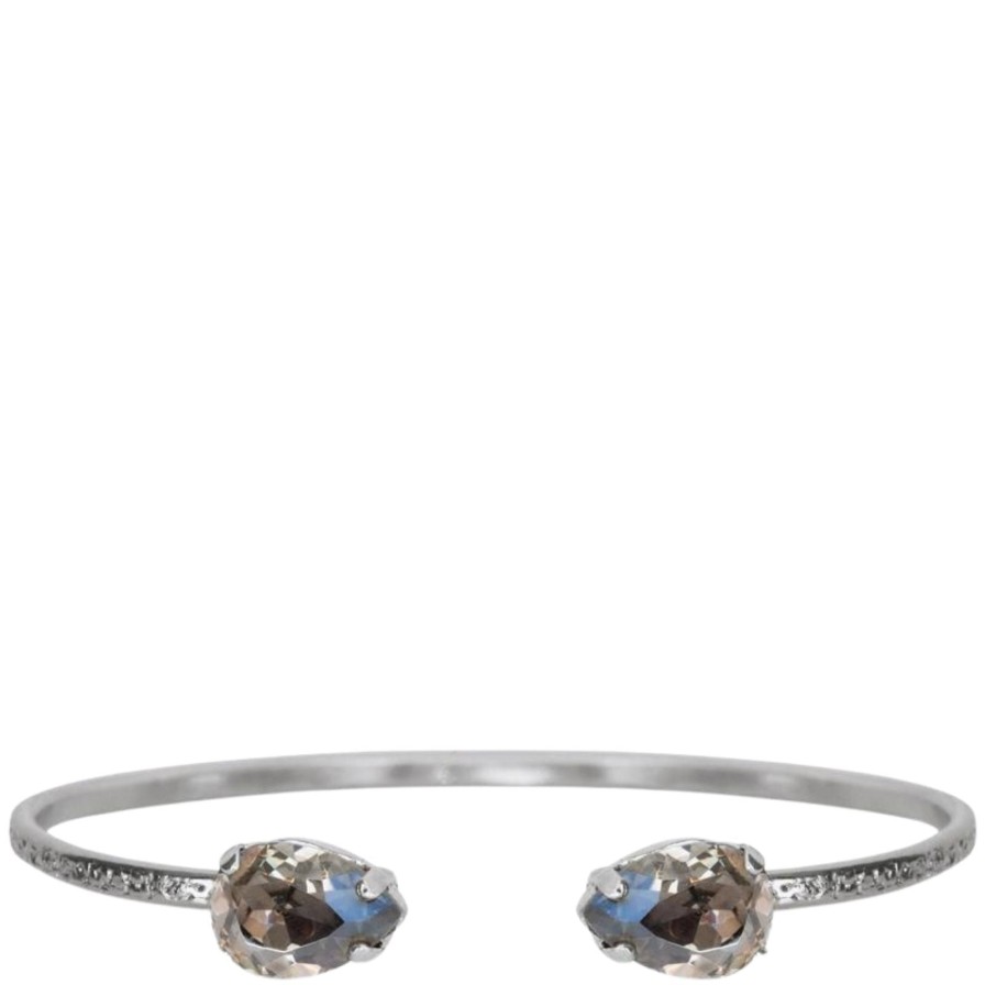 Caroline Svedbom Caroline Svedbom Silver Classic Petite Bangle - Black Diamond Hot