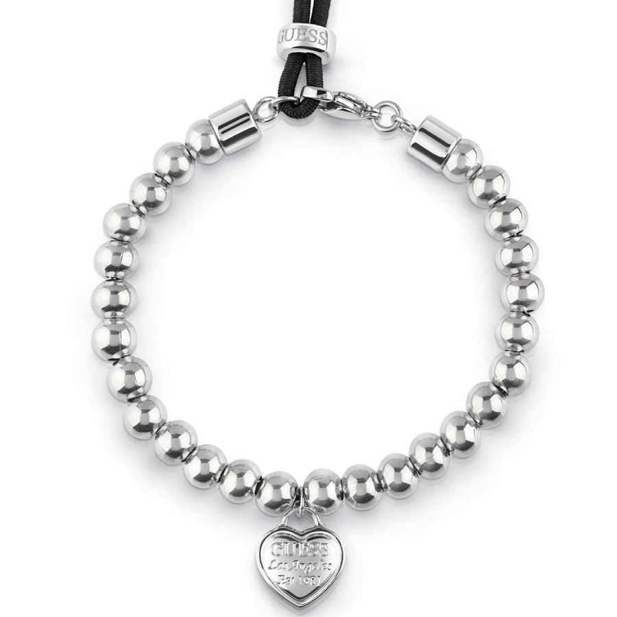 Guess Guess Beaded Silver Bracelet Clearance