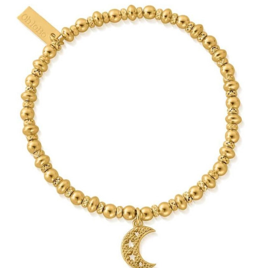 ChloBo Chlobo Didi Sparkle Starry Moon Bracelet - Gold Hot