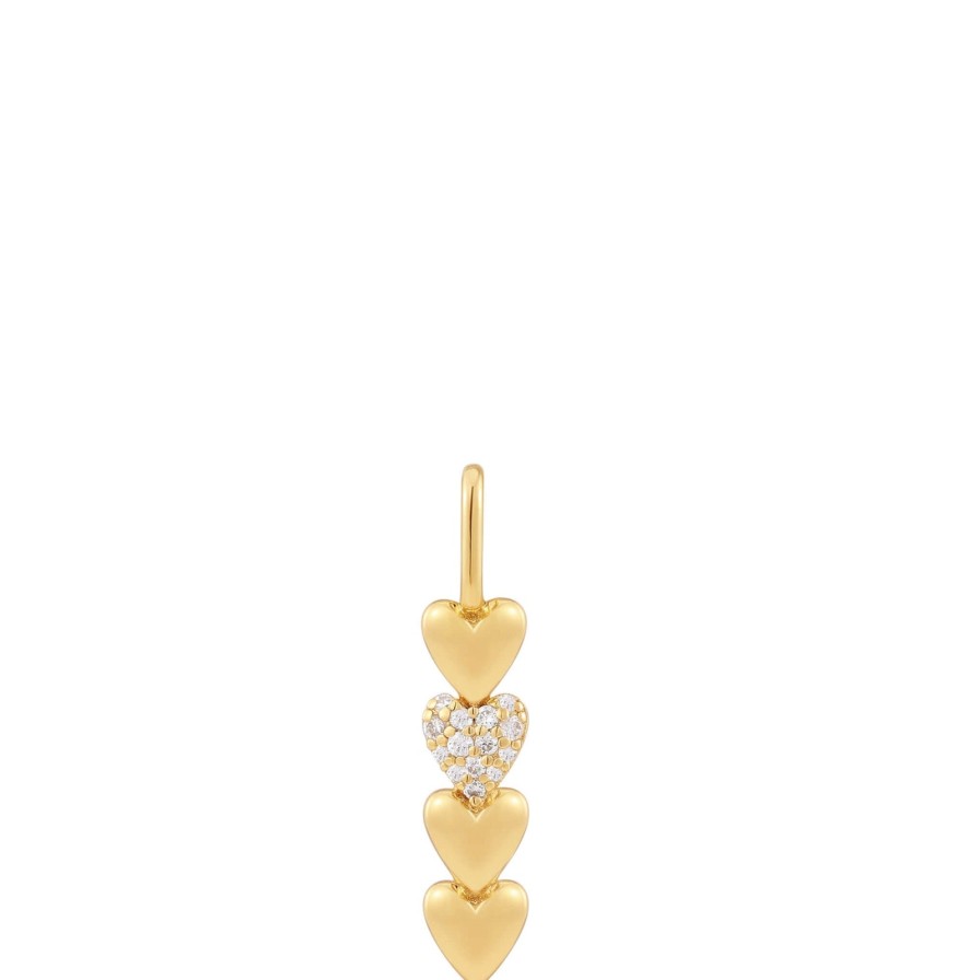 Ania Haie Pop Charm Ania Haie Pop Charms Gold Heart Bar Charm New