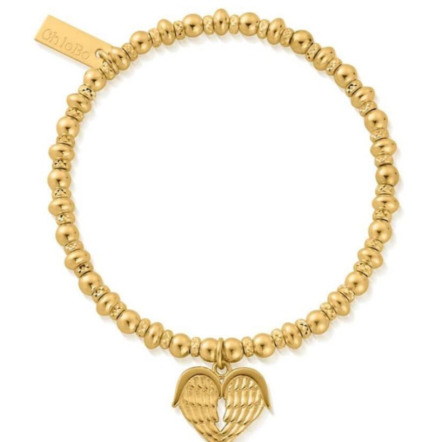 ChloBo Chlobo Didi Sparkle Heavenly Heart Bracelet - Gold New