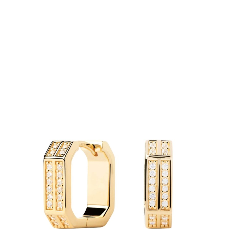 PDPAOLA Pdpaola Olympia Gold Hoop Earrings Online