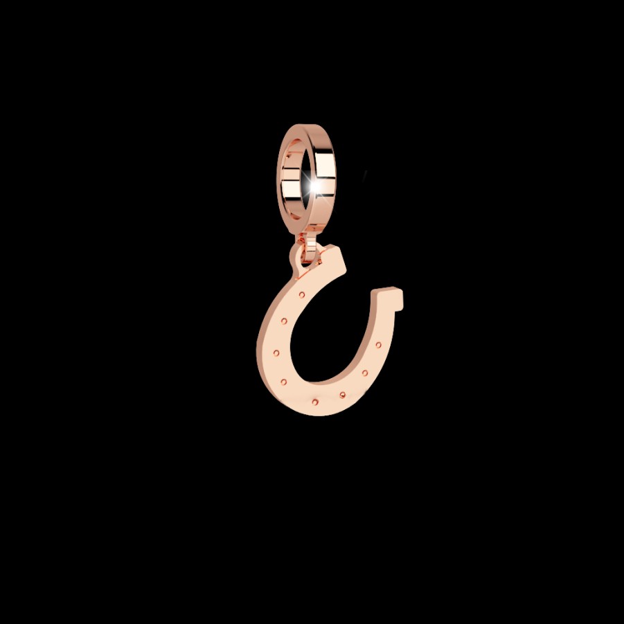 Rebecca My World Rebecca My World Rose Gold Lucky Horseshoe Charm Clearance