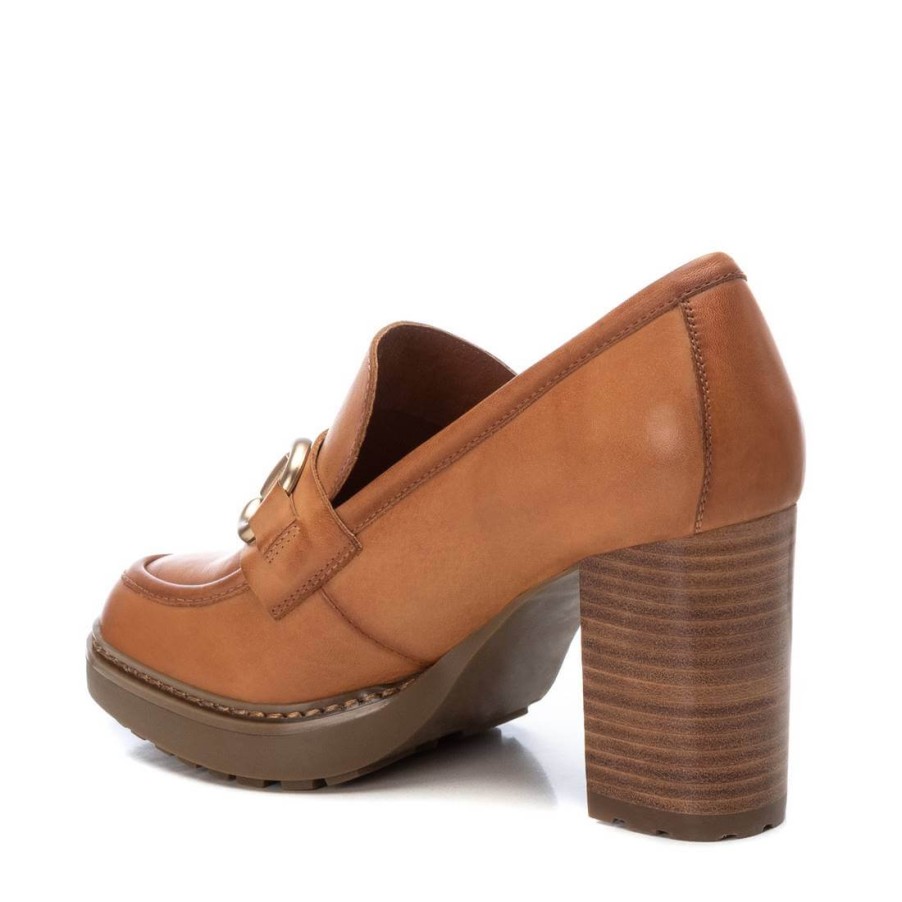 Carmela Carmela Tan High Heeled Platform Loafers Clearance