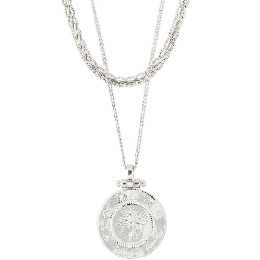 Pilgrim Pilgrim Nomad Silver Coin Necklace Wholesale