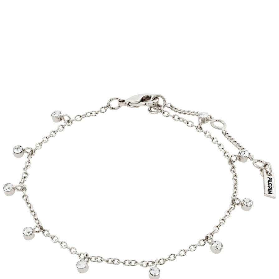 Pilgrim Pilgrim Maja Crystal Silver Dainty Bracelet Hot