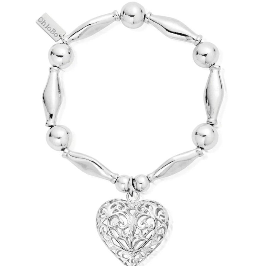 ChloBo Chlobo Chunky Filigree Heart Bracelet Online