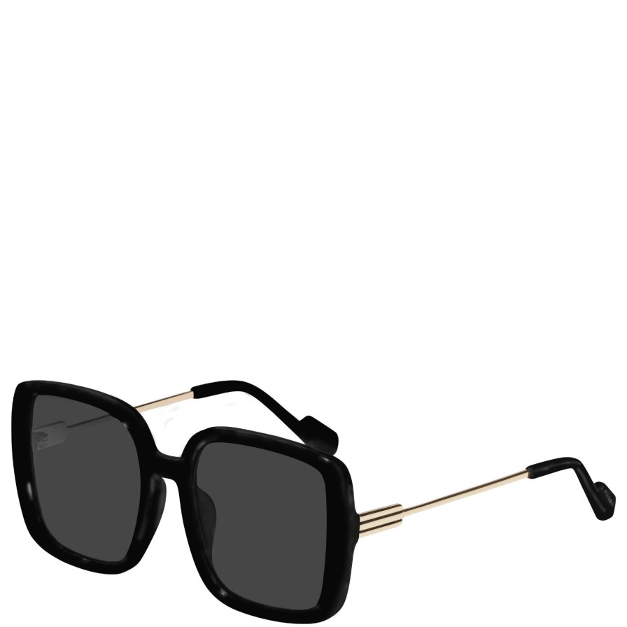 Pilgrim Pilgrim Aliet Sunglasses - Black/Gold Wholesale