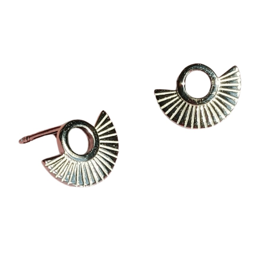 Vurchoo Vurchoo Latin America Fan Silver Stud Earrings Online