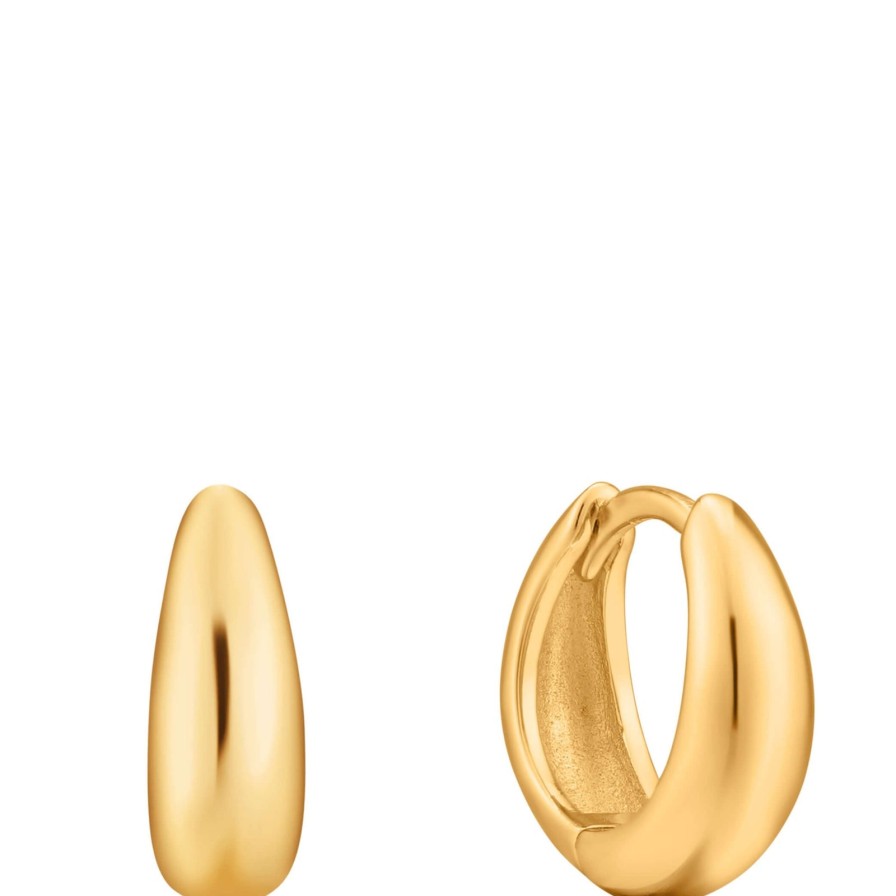 Ania Haie Ania Haie Luxe Minimalism Gold Huggie Hoop Earrings Hot