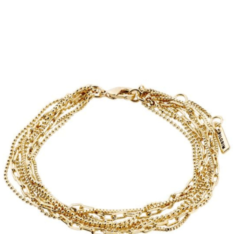 Pilgrim Pilgrim Lilly Gold Fine Layered Bracelet Online