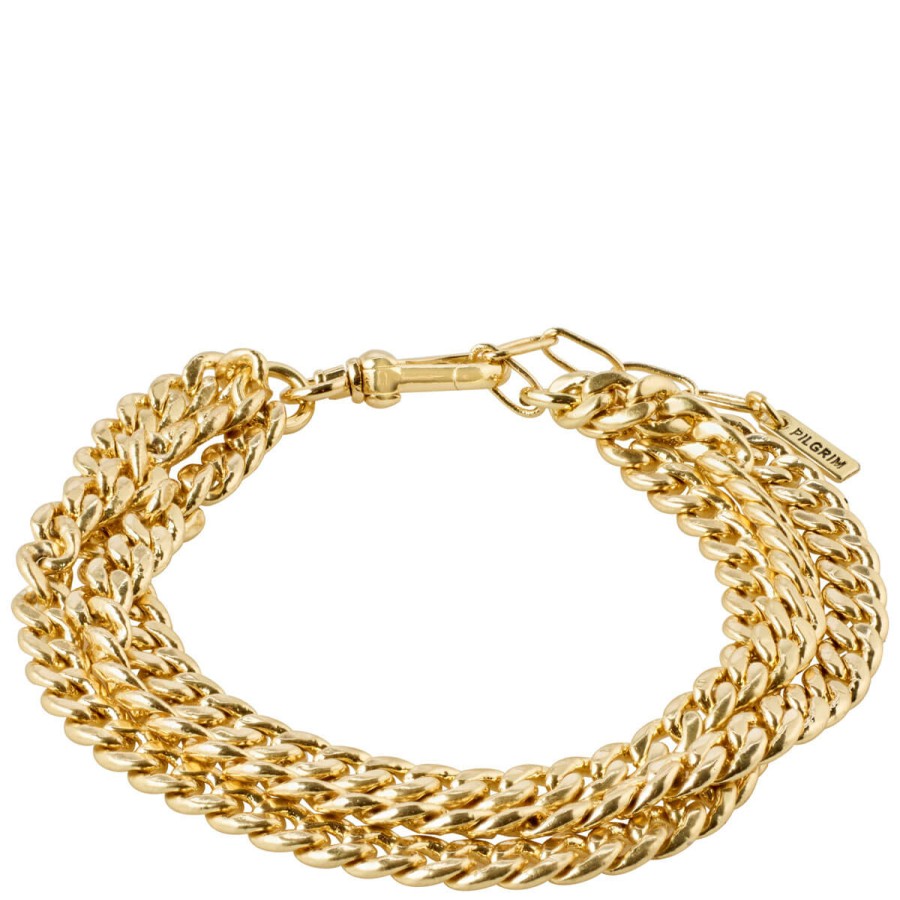 Pilgrim Pilgrim Authenticity Gold Curb Chain Bracelet Online