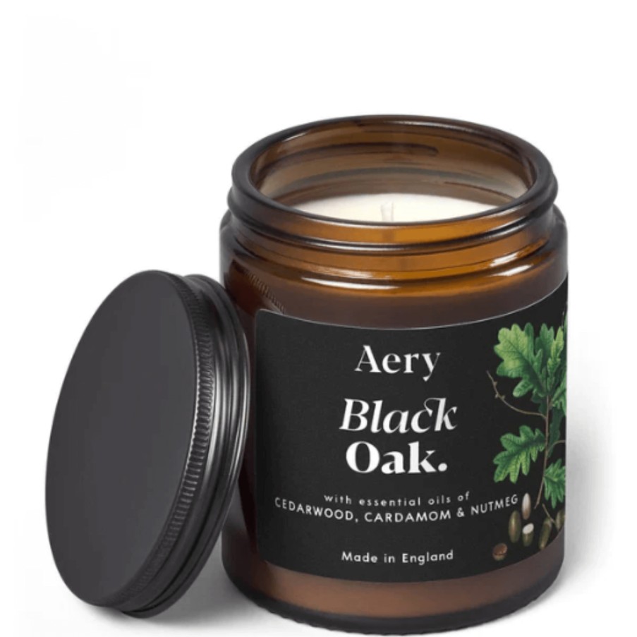 Aery Aery Black Oak Scented Jar Candle - Cedarwood Cardamom And Nutmeg Wholesale