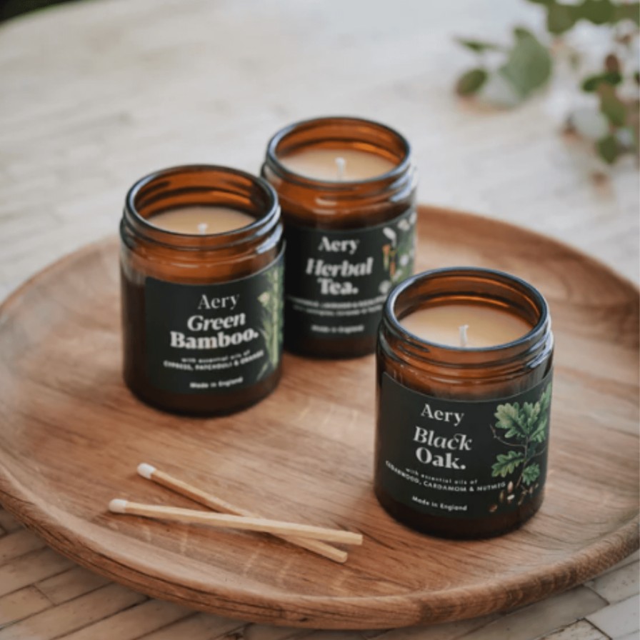 Aery Aery Black Oak Scented Jar Candle - Cedarwood Cardamom And Nutmeg Wholesale