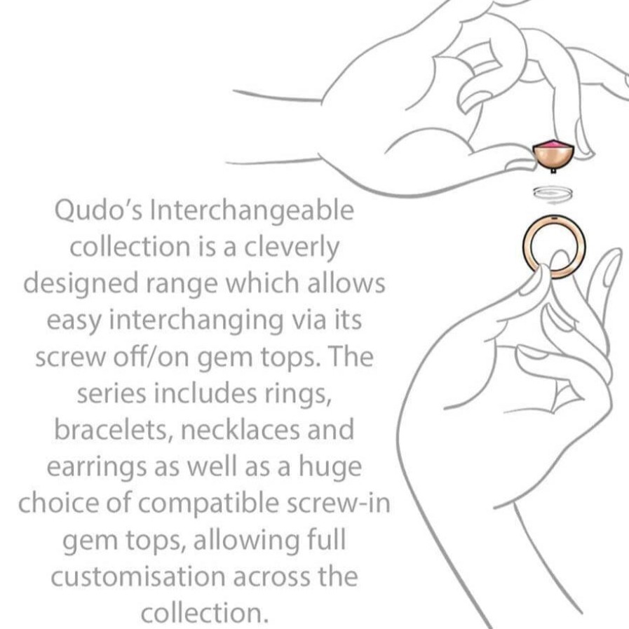 Qudo Qudo Classic Thin Ring Band - Rose Gold Clearance