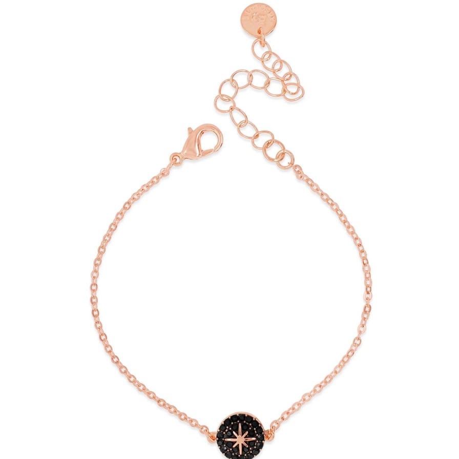 Absolute Absolute Rose Gold Gun Metal Star Disc Bracelet Clearance