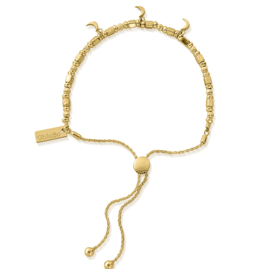 ChloBo Chlobo Triple Moon Adjuster Bracelet - Gold Hot