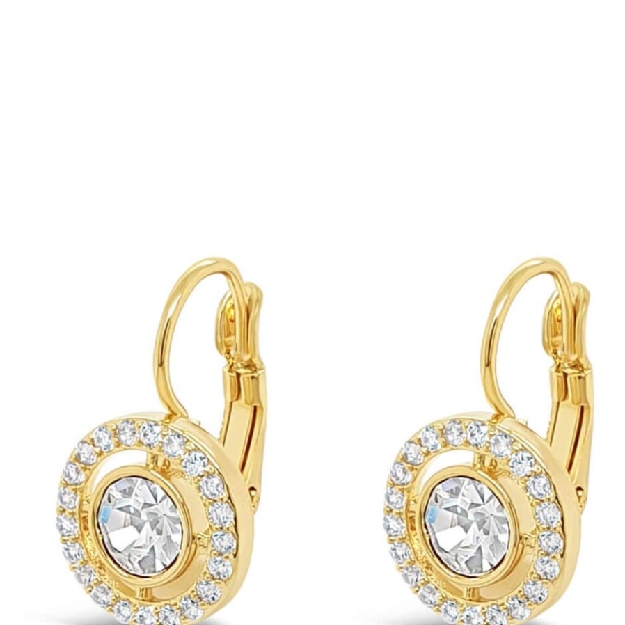 Absolute Absolute Gold Halo French Hook Drop Earrings Online