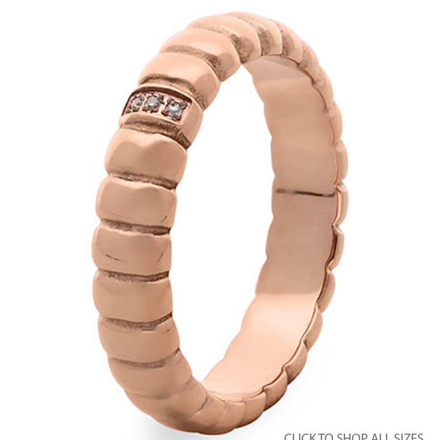 Qudo Qudo Vinovo Ring Band - Rose Gold Wholesale