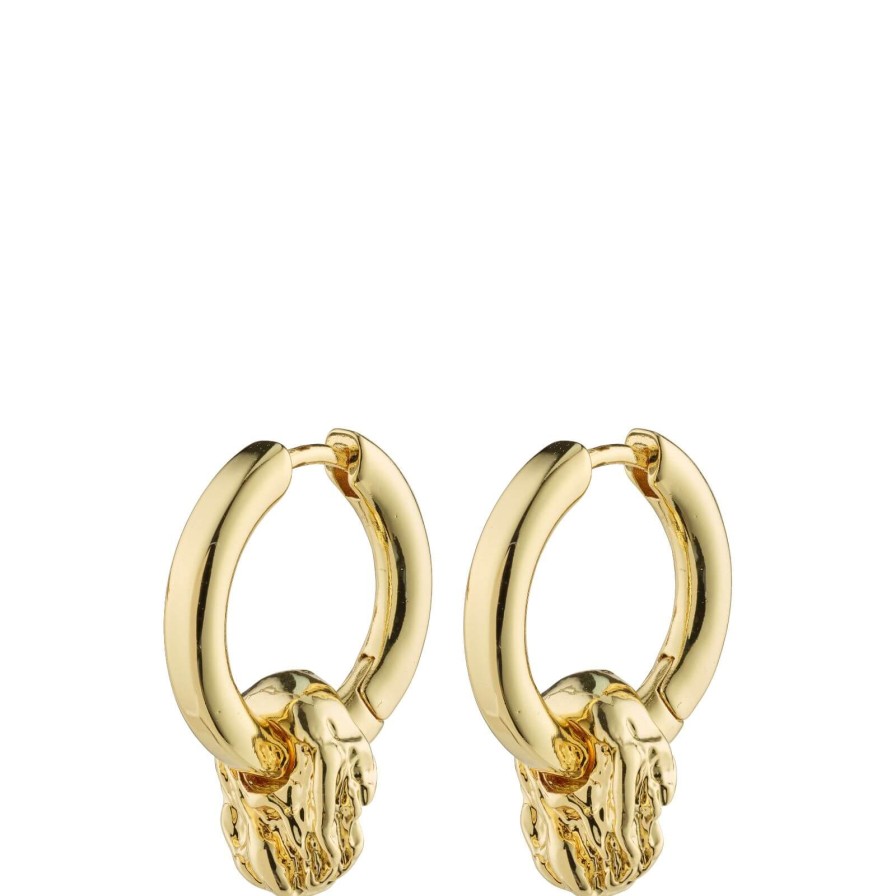 Pilgrim Pilgrim Sun Gold Charm Hoop Earrings Best